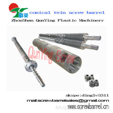 Profesional Qunying alta calidad cónico doble tornillo barril caliente venta